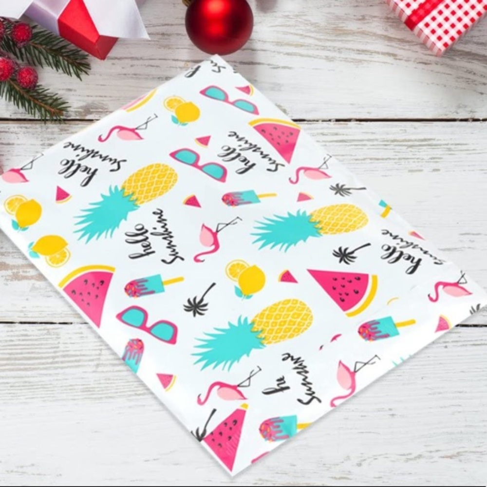 25 summer hello sunshine poly mailers (10x13”)